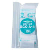 【チャック付き袋】生産日本社ユニパック エコバイオ ECO A-4 厚み0.04mm縦70×横50mm 1袋（100枚入）