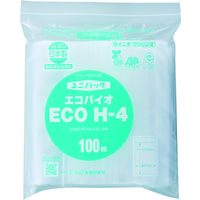 【チャック付き袋】生産日本社ユニパック エコバイオ ECO H-4 厚み0.04mm縦240×横170mm 1袋（100枚入）