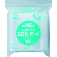 【チャック付き袋】生産日本社ユニパック エコバイオ ECO F-4 厚み0.04mm縦170×横120mm 1袋（100枚入）