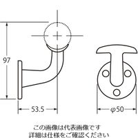 ハイロジック BTーOP 横型固定ブラケット ゴールド 00097189-001 1袋(1個)（直送品）