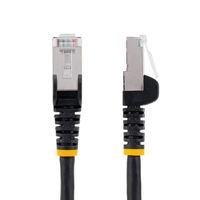 LANケーブル 1m CAT6A ブラック ハロゲンフリー  NLBK-1M-CAT6A-PATCH Startech.com（直送品）