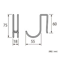 アイワ金属 AP-3012E 1×4専用フック 1個（直送品）