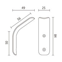 アイワ金属 AP-3021B KINOBO Rフック ブラック 1パック(4個入)（直送品）