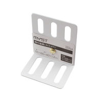 マイスト 5554 DIY・転倒防止用 取付金具 55x65x40x1.2mm ホワイト 1個（直送品）