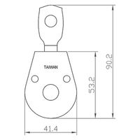 ハイロジック 15839 鉄 回転ブルック 38mm 1個（直送品）