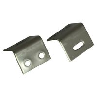 ハイロジック F-681 ステンレス アングル天板止 横 1セット(2枚入)（直送品）