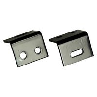 ハイロジック F-683 黒 アングル天板止 横 1セット(2枚入)（直送品）