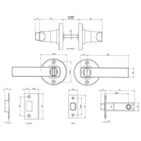 日中製作所 ヒナカ NP222-W-U-5060 取替レバー可変ラッチ 1個（直送品）