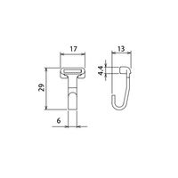 日中製作所 ヒナカ BH-CK53W シングルフック ホワイト 1パック(5個入)（直送品）