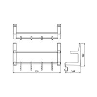 日中製作所 ヒナカ BH-EH1W エントランスハンガー ホワイト 1個（直送品）