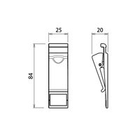 日中製作所 ヒナカ BH-MH1W 樹脂ミラーホルダー ホワイト 1組（直送品）