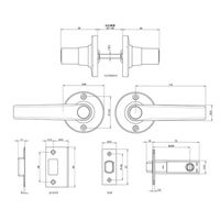 日中製作所 ヒナカ NP221-O-U 60mm レバーハンドル 1個（直送品）