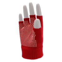 おたふく手袋 オタフク G-878 スベリ止付5本指出手袋 レッド 1双