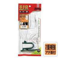 おたふく手袋 オタフク JW-824 手首マジック止 アテ付 白 L 1P 1双（直送品）