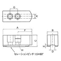 ジーネット GIGA ギガ・セレクション 生爪 Bー206ーH40 B206-40 1セット(3組)（直送品）