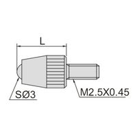 INSIZE インサイズ ダイヤルゲージ用測定子 6282-0101 1セット(20個)（直送品）