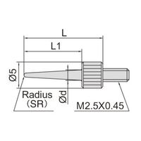 INSIZE インサイズ ダイヤルゲージ用測定子 6282-1601 1セット(13個)（直送品）