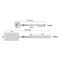 INSIZE インサイズ 伸縮式点検鏡 7160-1 1セット(5個)（直送品）