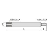 INSIZE インサイズ ダイヤルゲージ用エクステンションロッド 6282-2006 1セット(9個)（直送品）