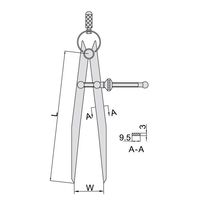 INSIZE インサイズ スプリング付コンパス 7260-150 1セット(6個)（直送品）
