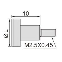 INSIZE インサイズ ダイヤルゲージ用測定子 6282-1201 1セット(5個)（直送品）