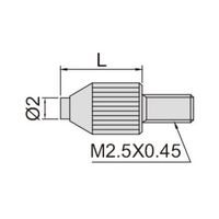 INSIZE インサイズ ダイヤルゲージ用測定子 6282-1301 1セット(4個)（直送品）
