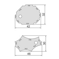 INSIZE インサイズ 溶接ゲージ 4832-1 1セット(4個)（直送品）