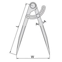 INSIZE インサイズ コンパス 7247-300 1セット(4個)（直送品）