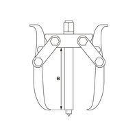 ジーネット GIGA ギガ・セレクション ギヤプーラ 2爪タイプ U041ー02ー60 1セット(6個)（直送品）