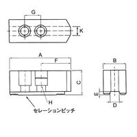 ジーネット GIGA ギガ・セレクション アルミ生爪 ALーBー205ーH25 AL-B205-25 1組（直送品）