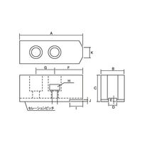ジーネット GIGA ギガ・セレクション アルミ生爪 松本 日立用 ALーMー8ーH40 AL-M8-40 1組（直送品）