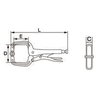 ジーネット GIGA ギガ・セレクション ハンドプライヤ C型 GS231176A 1セット(7個)（直送品）