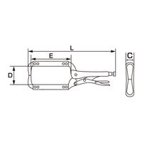 ジーネット GIGA ギガ・セレクション ハンドプライヤ C型 ロング GS233440A 1セット(3個)（直送品）
