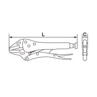 ジーネット GIGA ギガ・セレクション ハンドプライヤ ストレート GS212188A 1セット(7個)（直送品）