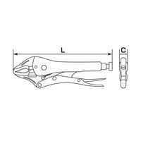 ジーネット GIGA ギガ・セレクション ハンドプライヤ カーブ カッタ付 GS211145A 1セット(10個)（直送品）