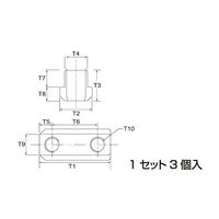 ジーネット GIGA ギガ・セレクション Tナット 松本 日立用 TーMー6 (3個入り) T-M6 1セット(2組)（直送品）