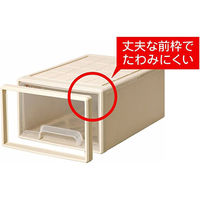 サンコープラスチック Think 衣装ケース 補強枠付き LM ソフトベージュ(セット販売：2個) 4547883510432（直送品）