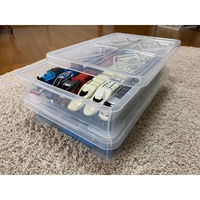 サンコープラスチック フードテナー No.5 本体2 蓋1 クリア 4547883552487 1セット(1個×5)