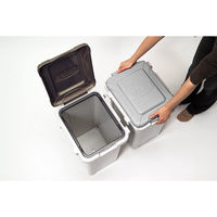 サンコープラスチック ジョイント式ダストボックス BSDBO 33L ライトグレー(セット販売：5個) 4973230022196（直送品）