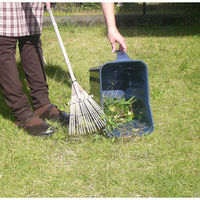 サンコープラスチック ちりとりxくず入れ 落ち葉サッサ 15L ブルー(セット販売:10個) 4973230026927 1セット(10個)（直送品）