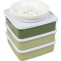 サンコープラスチック リオパック L型 3段 アースグリーン(セット販売:5個) 4973230116970 1セット(5個)（直送品）