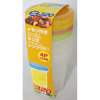 サンコープラスチック EveryPack 丸型 No.1 深型 4P カラフル(セット販売：20個) 4973230218308（直送品）