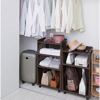 サンコープラスチック ラコン 積み重ねラック 深型 ブラウン(セット販売：10個) 4973230437372 1セット(10個)（直送品）