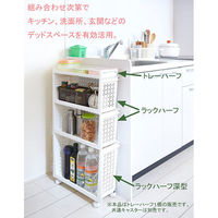 サンコープラスチック ラコン トレー ハーフ ホワイト(セット販売:15個) 4973230437662 1セット(15個)（直送品）