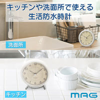 ノア精密 MAG生活防水置掛両用時計 アンフィー T-737 WH-Z 1個