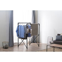 アイリスオーヤマ 伸縮多機能スタイル物干し ブラック STSM-150 1台