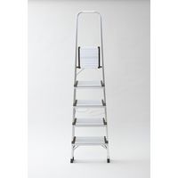 YAMAZEN 手摺り付幅広踏み台 ステップが13cmと幅広 アルミ製 折りたたんで収納可能 KBE-5 1台（直送品）