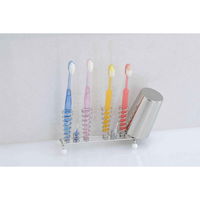 下村企販 歯ブラシスタンド 歯ブラシホルダー 超スリムなステンレス歯ブラシ立て 258473 1個（直送品）