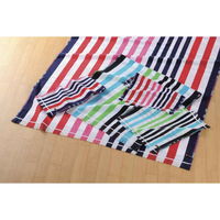 林 バスタオル ポルトホワイト&チェック レッド 266313 1個（直送品）