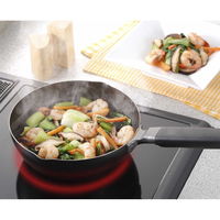 下村企販 炒め鍋 20cm ファイバーライン加工 深型 鉄製 IH対応 266655 1個（直送品）